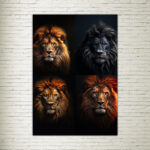 Quadro su tela 4 Lion