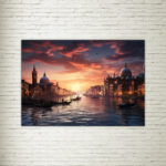 Quadro su tela Tramonto Venezia