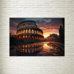 Quadro su tela Colosseo Sunset
