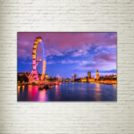 Quadro su Tela London Eye Night