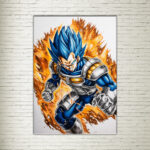 Quadro su Tela Dragon Ball Vegeta Sayan