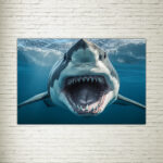 Quadro su tela Angry Shark