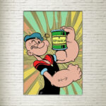 Quadro su Tela Popeye Pop Art