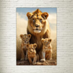 Quadro su tela Family Lion