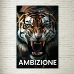 Quadro su Tela Ambizione with Tiger