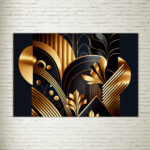 Quadro su Tela Black Art Geometric