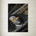 Quadro su Tela Dollar Black