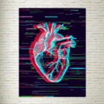 Quadro su Tela Heart Psyco