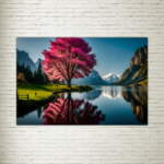 Quadro su tela Pink tree