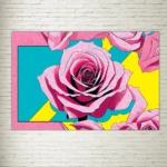 Quadro su Tela Rose Popart