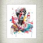 Quadro su Tela Statue Pop Colour