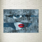 Quadro su Tela Woman Newspaper