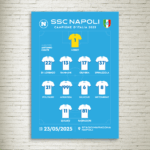 Quadro su Tela 4° Scudetto del Napoli Formazione 24/25