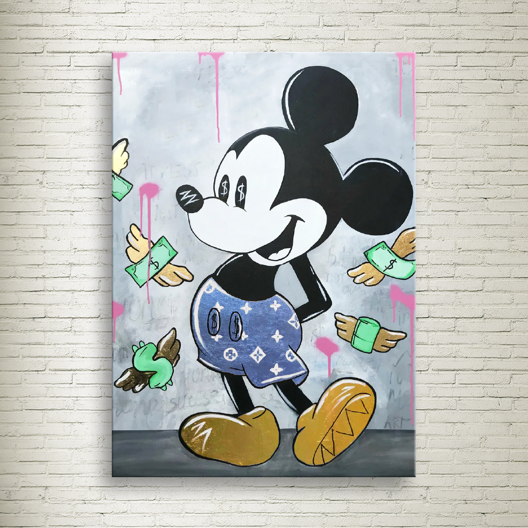 img-1 - 2025-07-04T130835.582 Quadro su Tela Topolino Money - immagine 1