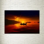 Quadro su tela Lake Sunset