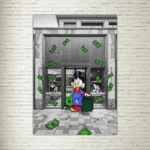 Quadro su tela Paperone Shopping
